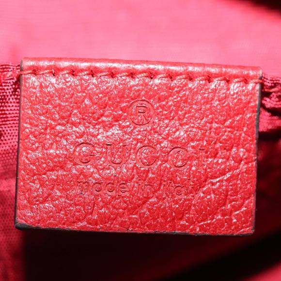 GUCCI Sherry Line Pouch Canvas Red Navy Auth 77003 - Picture 9 of 16